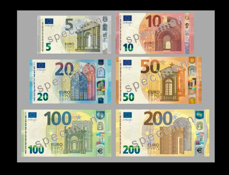Fac SImile Tagli Banconote Euro