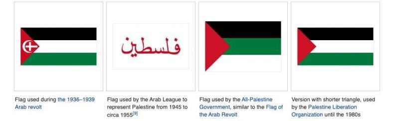 Bandiere storiche della Palestina