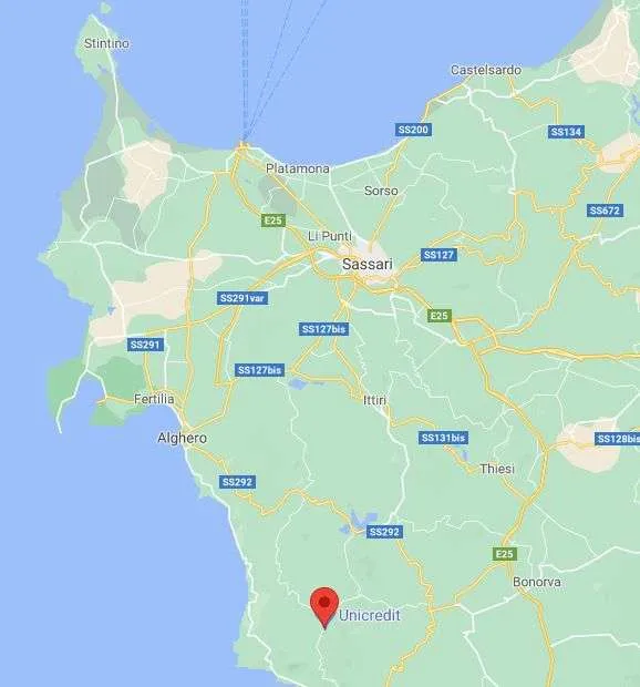 Case a 1 euro a Montresta in Sardegna - mappa