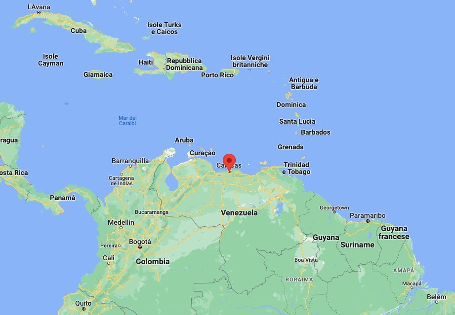 Dove si trova Caracas - Mappa